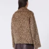 Patterned wool-blend pea coat, camel Patterned wool-blend pea coat, camel