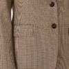 Patterned wool twill blazer, caramel