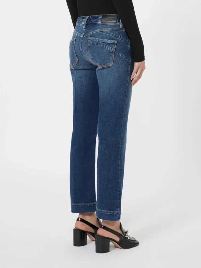 Perfect-fit low-rise mini flare trousers, ultramarine