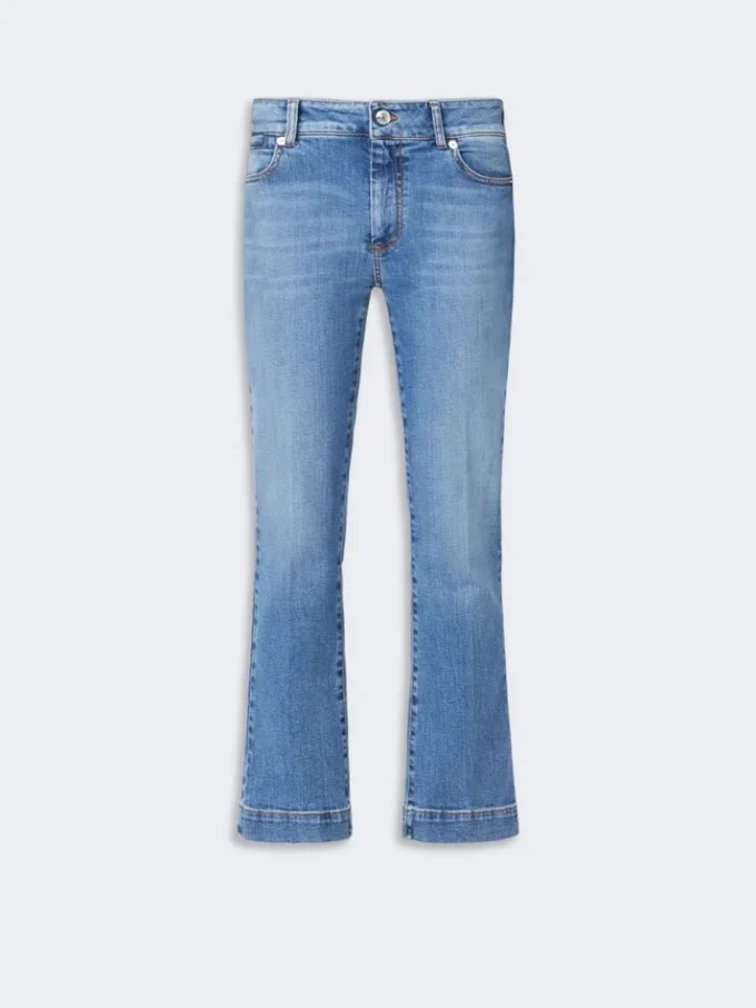 Perfect-fit low-rise mini flare trousers, ultramarine