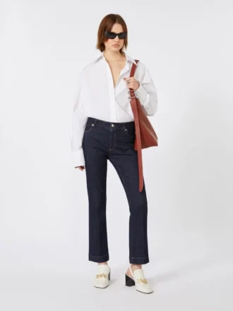 Perfect-fit mini flare jeans, ultramarine