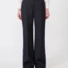 Pinstripe wool trousers, navy Pinstripe wool trousers, navy