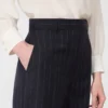 Pinstripe wool trousers, navy Pinstripe wool trousers, navy
