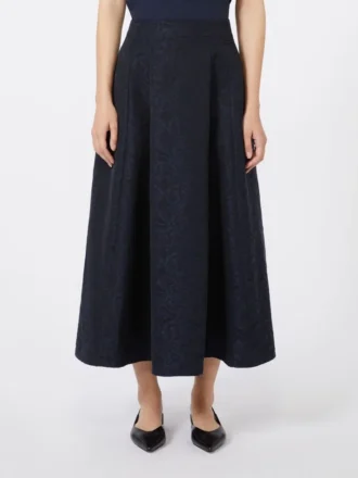 Pleated jacquard skirt, midnightblue Pleated jacquard skirt, midnightblue