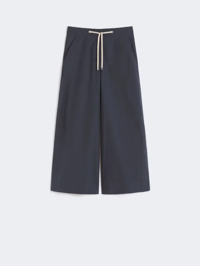 Poplin drawstring trousers, ultramarine