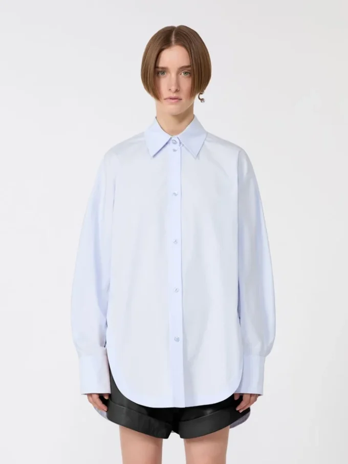 Poplin kimono-style tunic, avio Poplin kimono-style tunic, avio