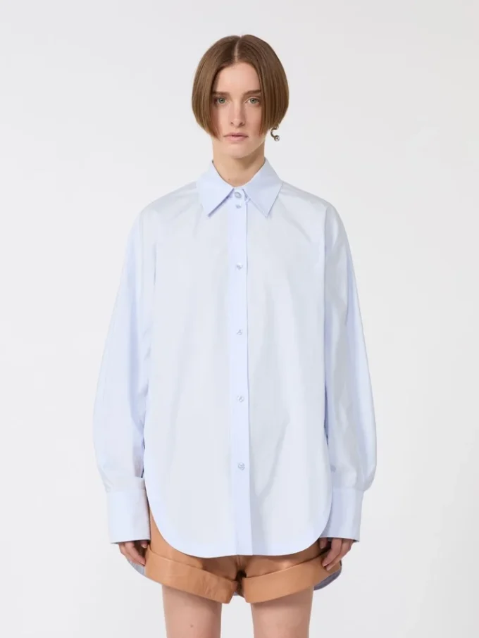 Poplin kimono-style tunic, avio Poplin kimono-style tunic, avio