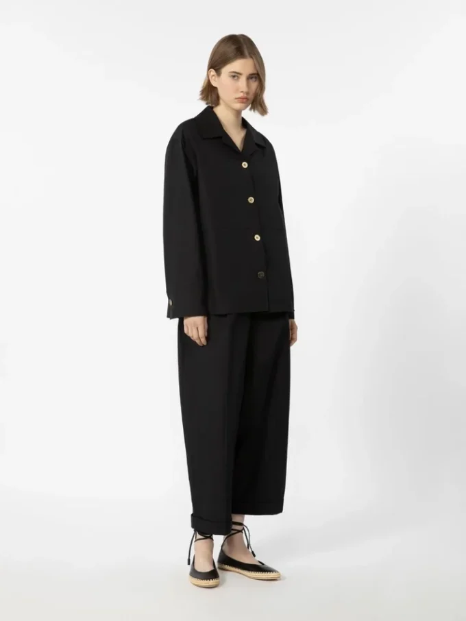 Poplin shirt, black