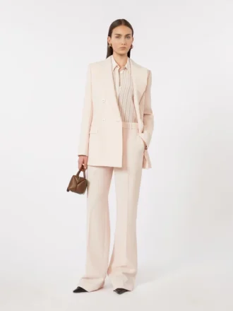 Printed crepe de chine shirt, pink