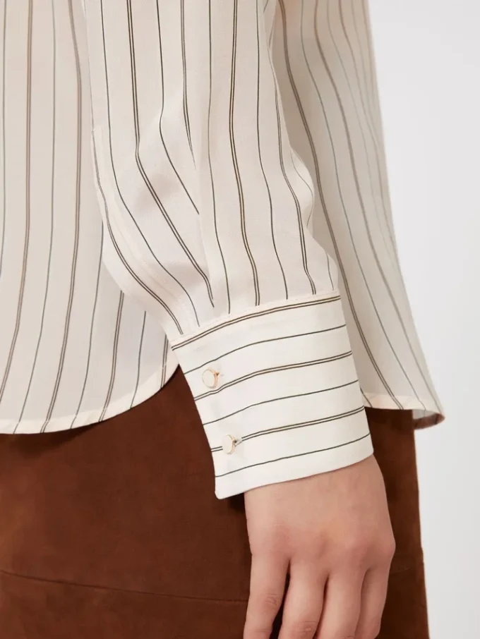 Printed crepe de chine shirt, pink