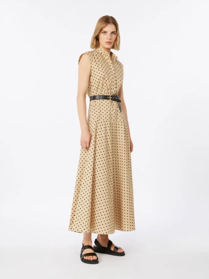 Printed poplin shirt dress, colonial