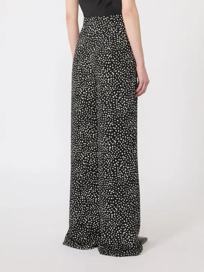 Printed sabla trousers, black