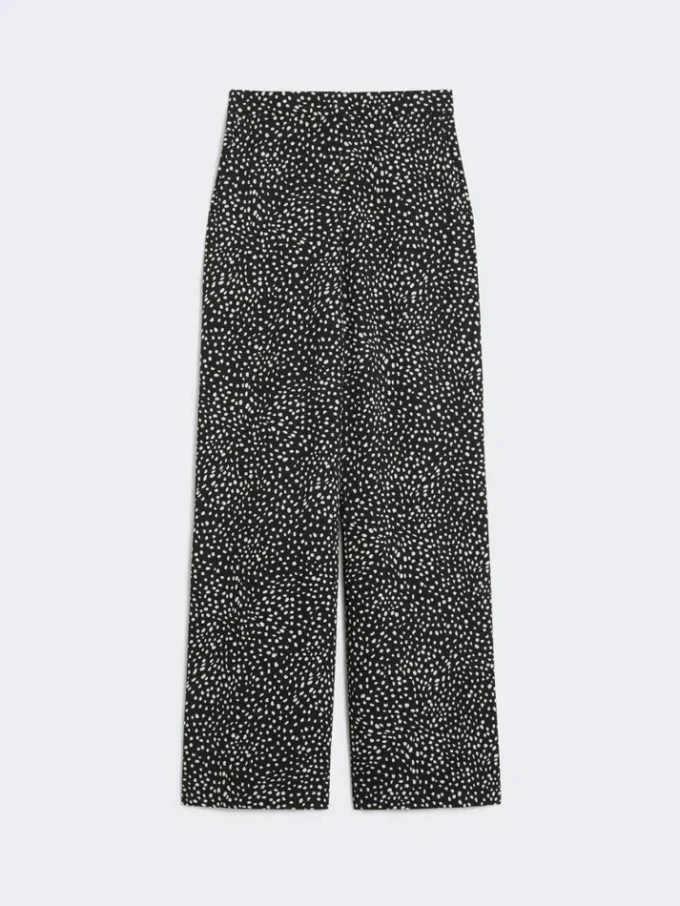 Printed sabla trousers, black