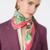 Printed silk foulard, antique rose