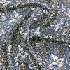 Printed silk foulard, china blue