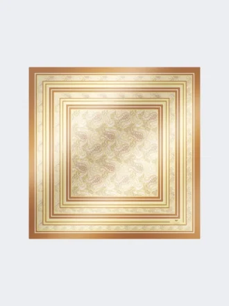 Printed silk foulard, green