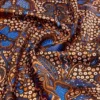Printed silk foulard, hazelnut brown