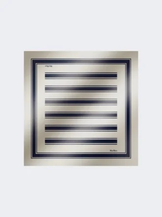 Printed silk foulard, ultramarine