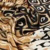 Printed silk oversized scarf, beige Printed silk oversized scarf, beige