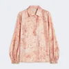 Printed silk shirt, pink Printed silk shirt, pink