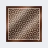 Printed silk square foulard, caramel