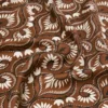 Printed silk square foulard, caramel
