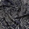 Printed silk square foulard, midnightblue