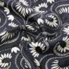 Printed silk square foulard, navy