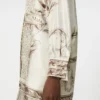 Printed silk twill shirt, ivory Printed silk twill shirt, ivory