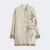 Printed silk twill shirt, ivory Printed silk twill shirt, ivory