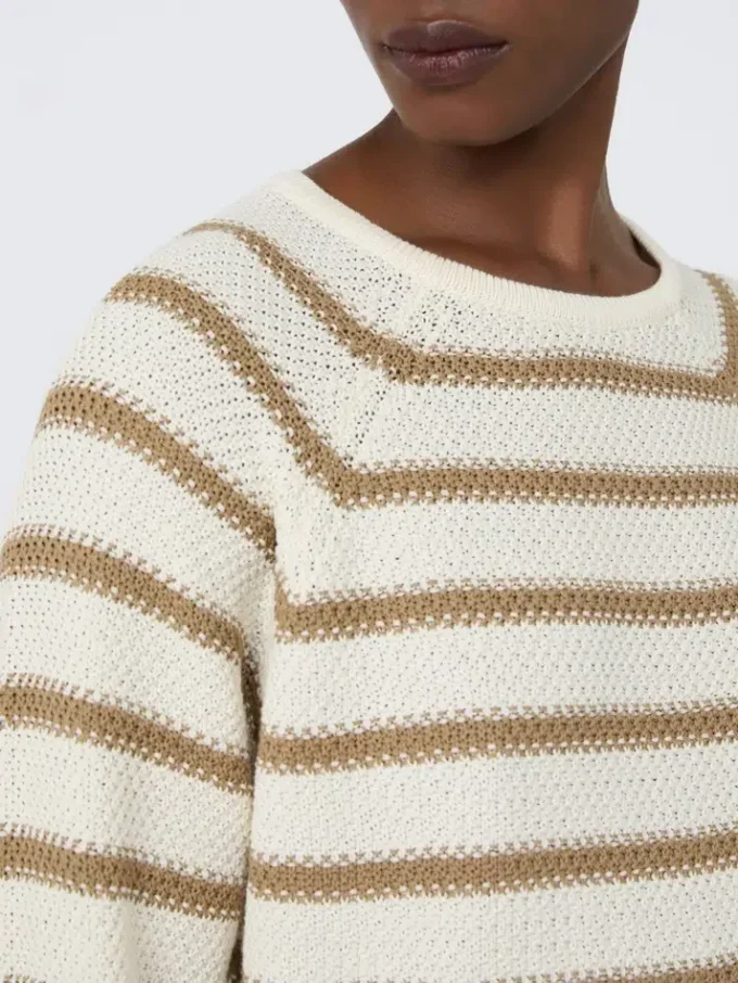 Pure cotton sweater, silk