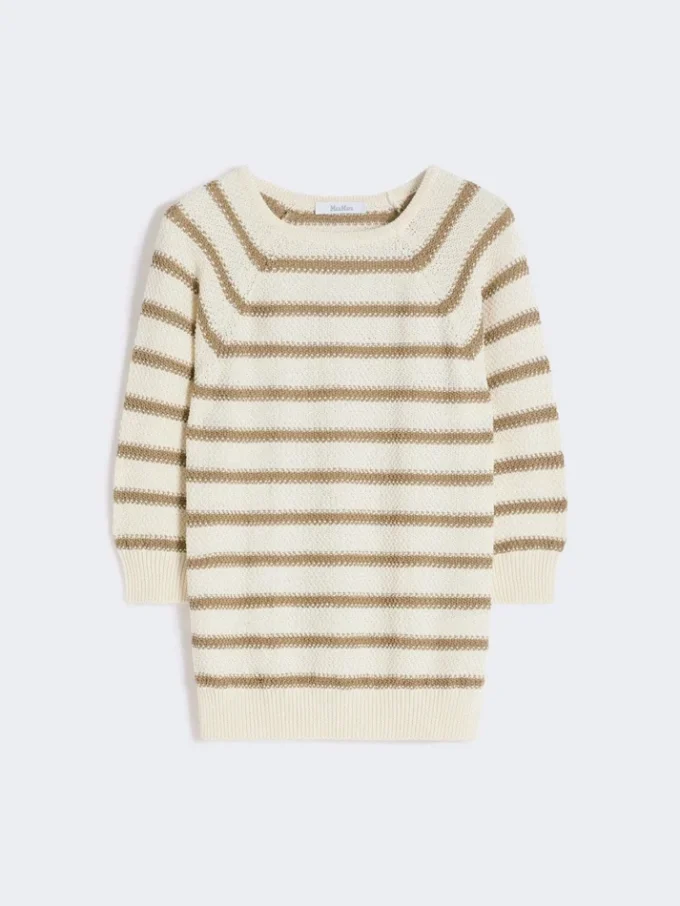 Pure cotton sweater, silk