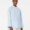Pure linen shirt, light blue