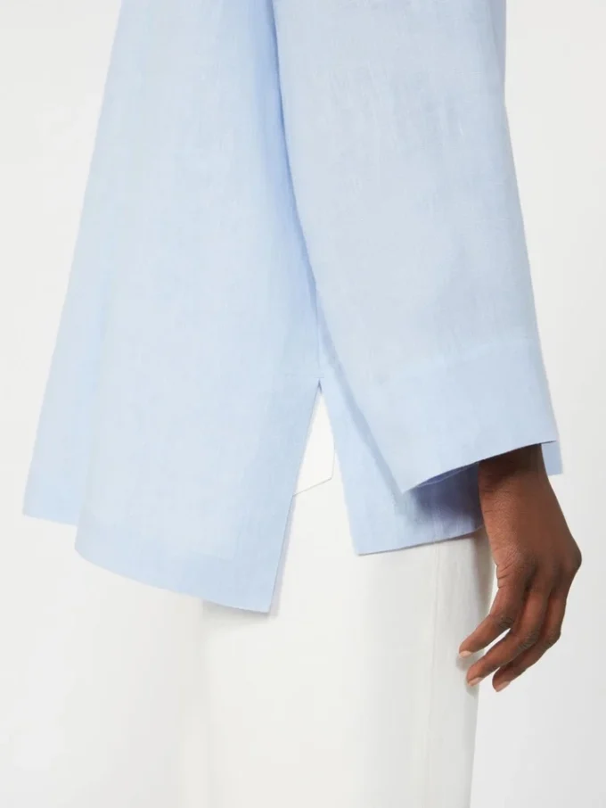 Pure linen shirt, light blue