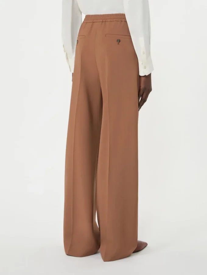 Pure woollen cloth trousers, tobacco