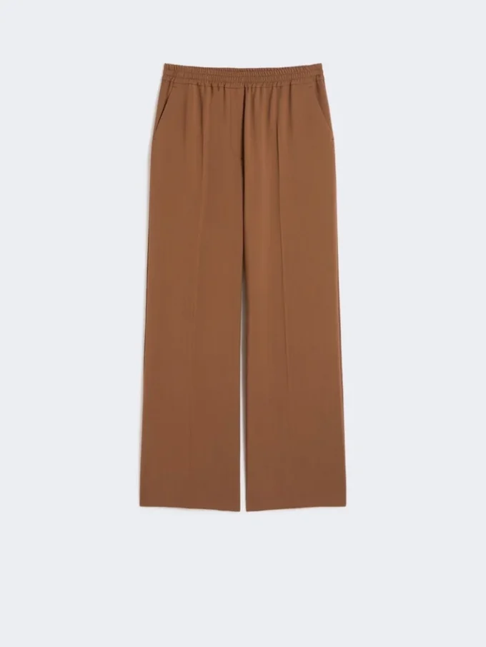 Pure woollen cloth trousers, tobacco