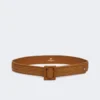 Raffia effect belt, tangerine