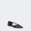 Raffia-look basketweave ballet flats, black Raffia-look basketweave ballet flats, black