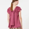 Ramie canvas blouse, cyclamen Ramie canvas blouse, cyclamen