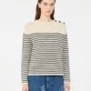 Relaxed-fit cotton sweater, navy