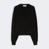 Relaxed-fit wool and cashmere sweater, black