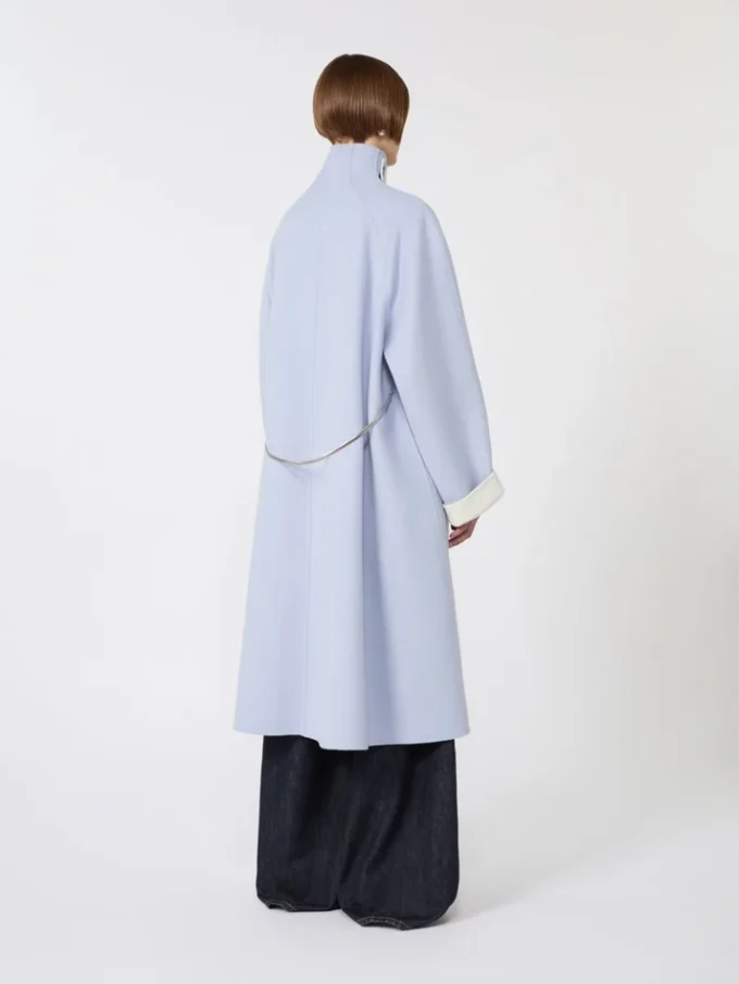 Reversible pure wool coat, avio