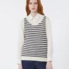 Ribbed cotton yarn jumper, navy