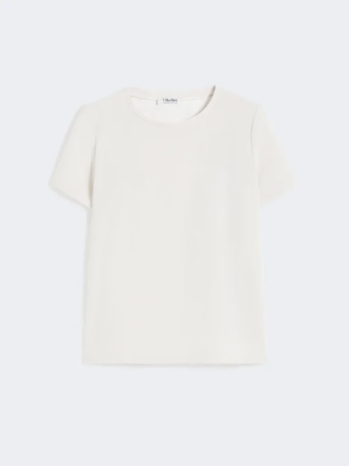 Satin t-shirt, natural