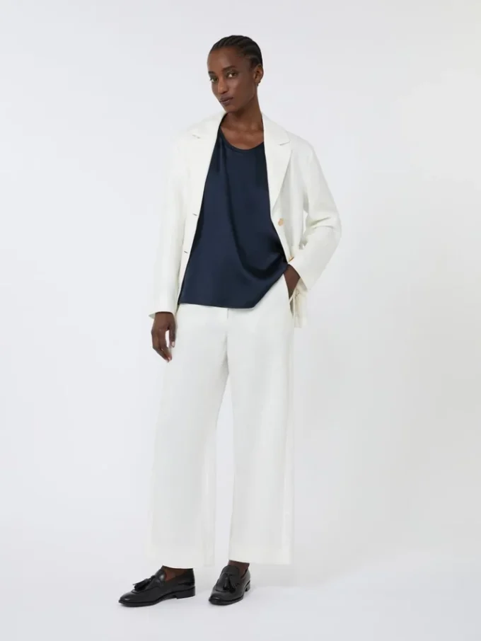 Satin top, midnightblue Satin top, midnightblue