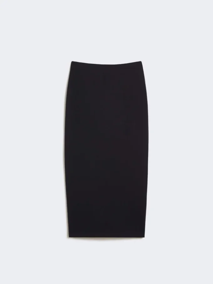 Scuba jersey pencil skirt, ultramarine