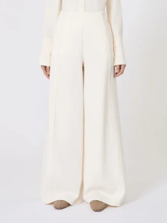 Scuba jersey trousers, ivory