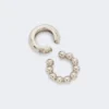 Set of two ear cuffs, silver
