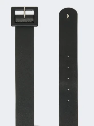 Shiny nappa leather belt, ultramarine