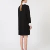 Short cady dress, black